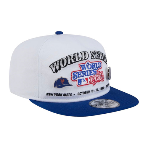 New Era New York Mets vs Red Sox 1986 World Series Pin Golfer Snapback Hat
