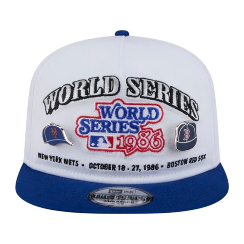 New Era New York Mets vs Red Sox 1986 World Series Pin Golfer Snapback Hat