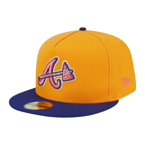 New Era Atlanta Braves A-Frame 59FIFTY Fitted Hat Gold Pack 30th Season