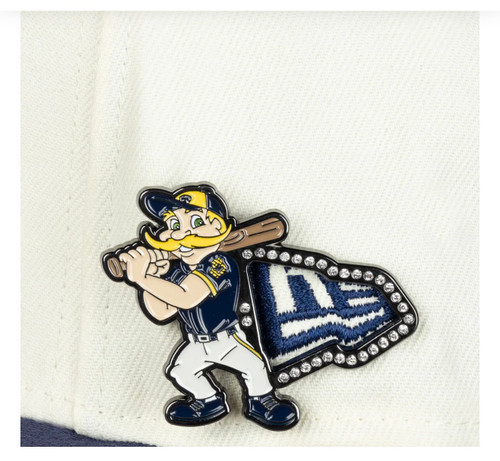 New Era Brewers 59FIFTY Fitted Hat Cap Mascot Pin Pack
