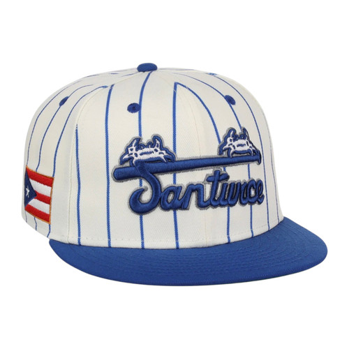 Ebbets Santurce Crabbers Cangrejeros NLB Pinstripe Fitted Hat