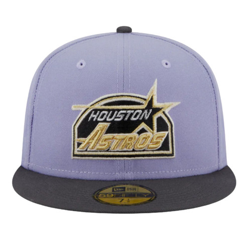 New Era Houston Astros Lavish Lavender 59FIFTY Fitted Hat 45 Year Patch