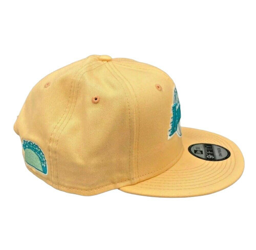 New Era Los Angeles Lakers Palm Trees Taco 9FIFTY Peach Snapback Hat Aqua Bottom New Era Los Angeles Lakers Palm Trees Taco 9FIFTY Peach Snapback Hat Aqua Bottom