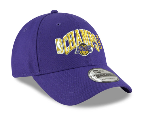 Los Angeles Lakers 2020 CHAMPS Adjustable Dad Hat Classic 9FORTY Purple