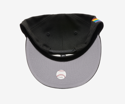 Miami Heat Miami Marlins Pride 9FIFTY Snapback Hat Cap LGBTQ Flag Black