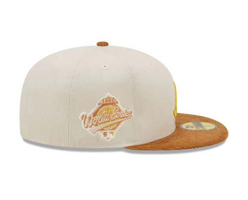 New Era Atlanta Braves Corduroy 59FIFTY Fitted Hat 1995 WS Side Patch