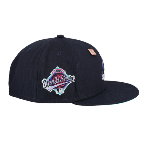 New Era Atlanta Braves Polar Light 59FIFTY Fitted Hat 1995 WS Side Patch