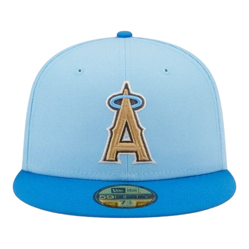 Anaheim Angels Arctic Peach 59Fifty Fitted Hat 2002 WS Side Patch