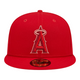 New Era Anaheim Angels Monochrome Camo 59FIFTY Fitted Hat Red / Pink UV