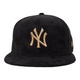 New Era New York Yankees 59FIFTY Fitted Hat Cap Black Tan Suede