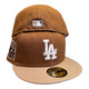 New Era Los Angeles Dodgers 59FIFTY Hat Cap Bronze 60 Year Side Patch