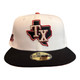 New Era Texas Rangers 59FIFTY Fitted Hat Cap Chrome 50 Year Side Patch