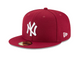 New Era New York Yankees 59FIFTY Fitted Hat Cap Maroon / Gray