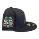 New Era Houston Astros 59FIFTY Fitted Hat Cap Navy 50 Year Side Patch