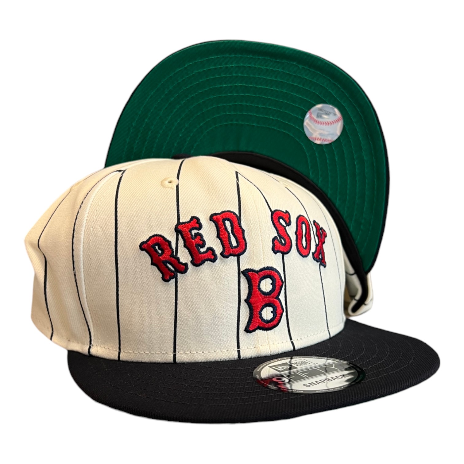 New Era Boston Red Sox Throwback Pinstripe 9FIFTY Snapback Hat