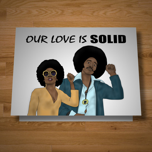 "Our Love Is Solid" greeting card