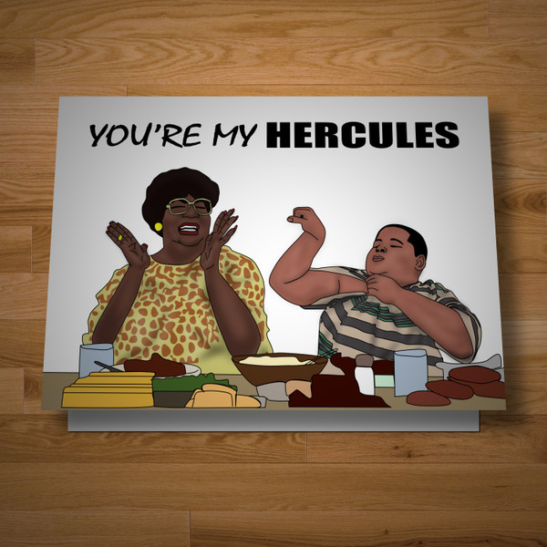 "Hercules, Hercules" greeting card
