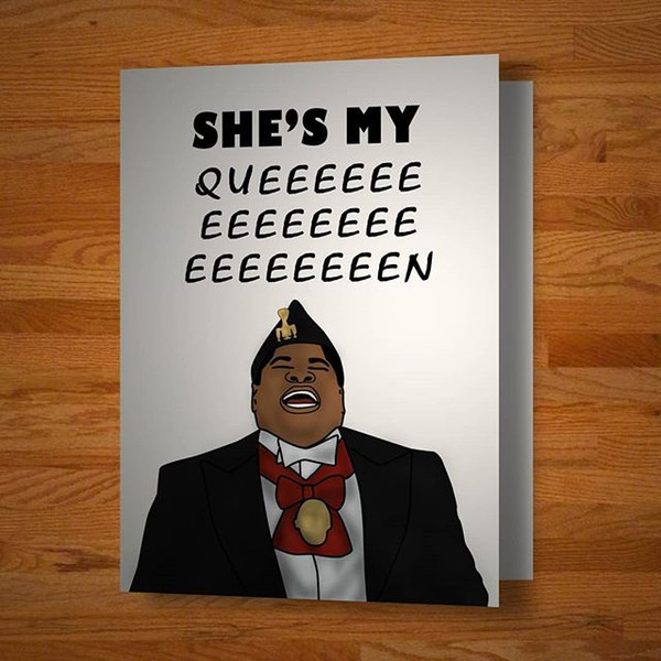 "Queen" greeting card