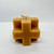Natural Beeswax Cross Shaped Pillar Candle 2.5” x 2.5” | Handcrafted Pure Beeswax Pillar