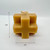 Natural Beeswax Cross Shaped Pillar Candle 2.5” x 2.5” | Handcrafted Pure Beeswax Pillar