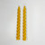 Natural Beeswax Twisted Taper Candles 7.5” x 0.75” | Handcrafted Pure Beeswax Tapers