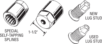 30165 Dual Wheel Lug Stud Remover Diagram