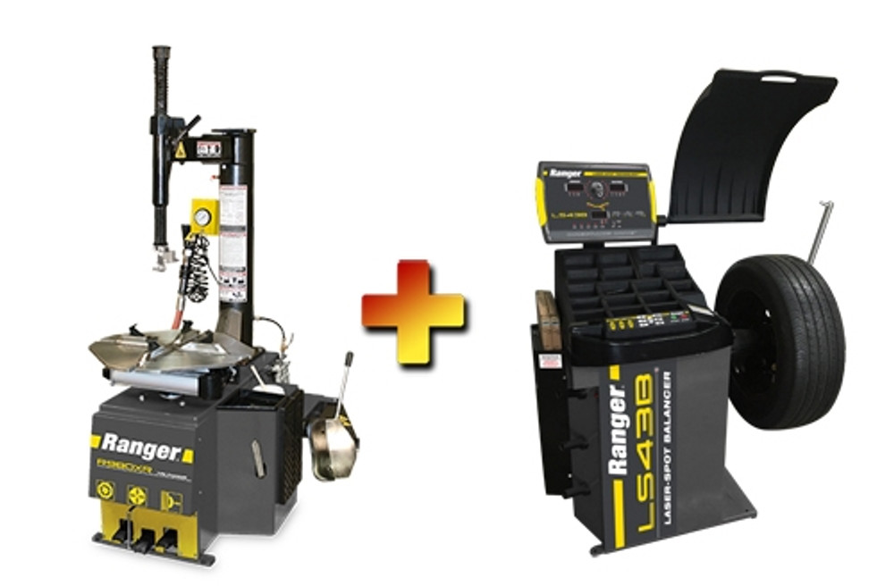 Ranger R980XR NEXTGEN™ Swing-Arm 25" Tire Changer & LS43B 3D Quick-Touch™ Laser-Spot™ Wheel Balancer Combo Ranger R980XR NEXTGEN™ Swing-Arm 25" Tire Changer & LS43B 3D Quick-Touch™ Laser-Spot™ Wheel Balancer Combo