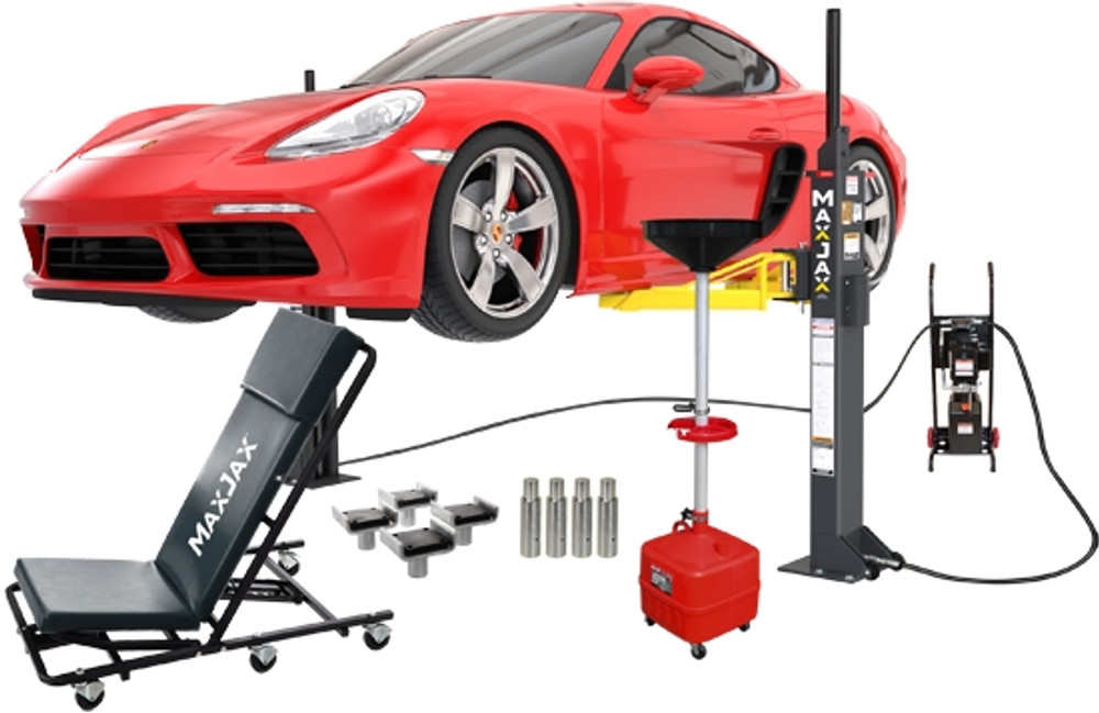 MaxJax® M7K Portable Two Post Garage Lift - Ultimate Package