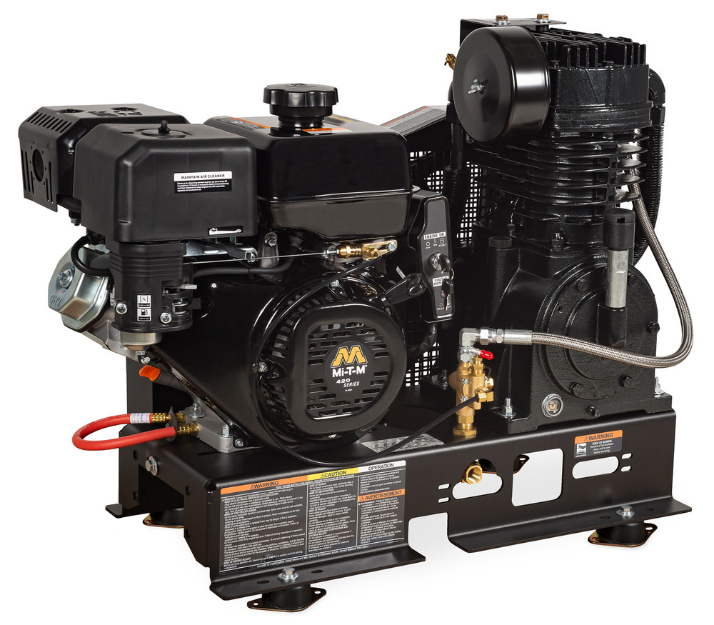 Mi-T-M ABS-14M-B Base-Mount Two Stage Gas Industrial Air Compressor