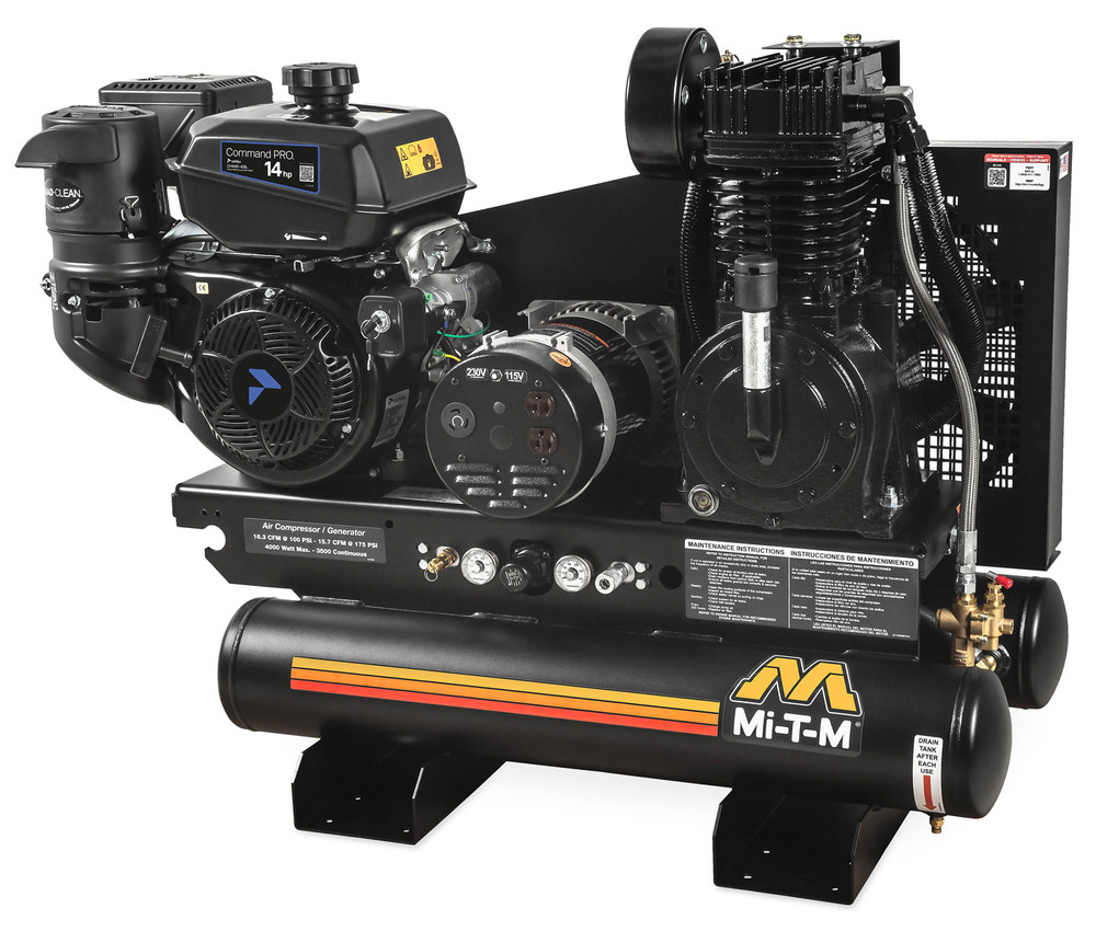 Mi-T-M AG2-SK14-08M1E 8G Two Stage Compressor / Generator w/Kohler Engine & Elec Start