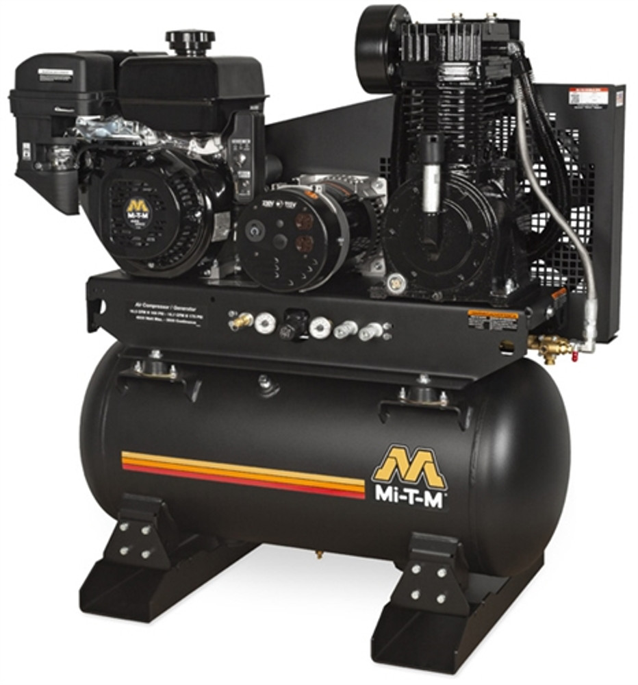 Mi-T-M AG2-SM14-30ME 30-Gallon Two Stage Gas Compressor / Generator w/Elec Start