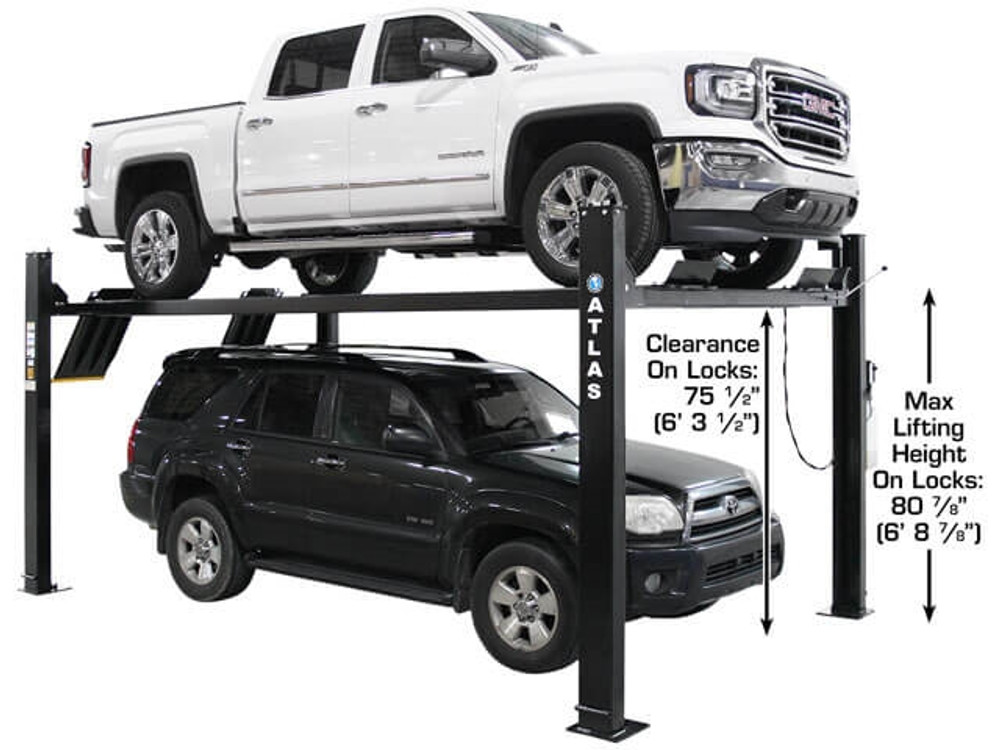 Atlas® Apex 9 ALI Certified 4 Post Hobbyist Parking Lift 9,000 lbs