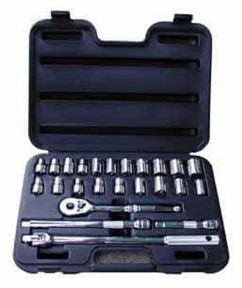 1/2"D 24pc 6-Point SAE/Metric Socket Set 1/2"D 24pc 6-Point SAE/Metric Socket Set