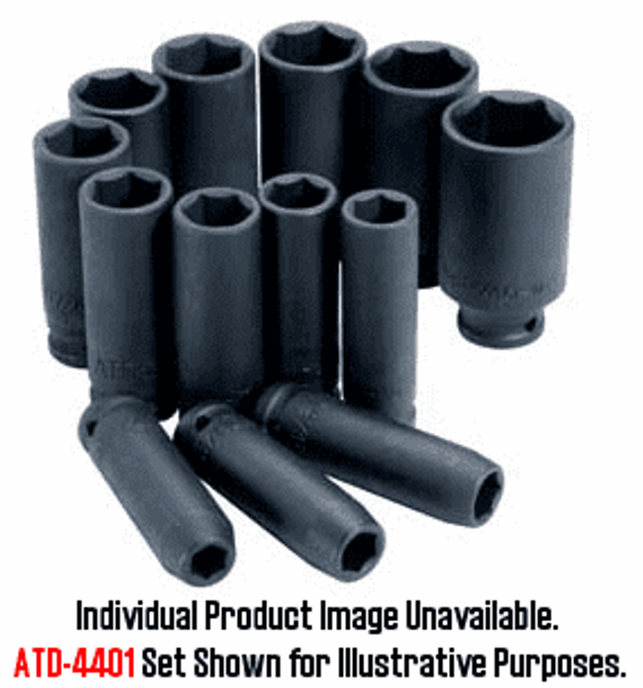 1/2" Drive 19mm 6-Point Deep Metric Impact Socket
