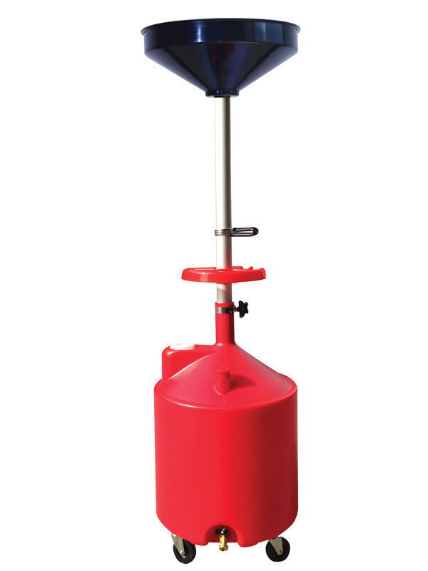 ATD 5188B 18 Gallon Plastic Waste Oil Drain w/Casters