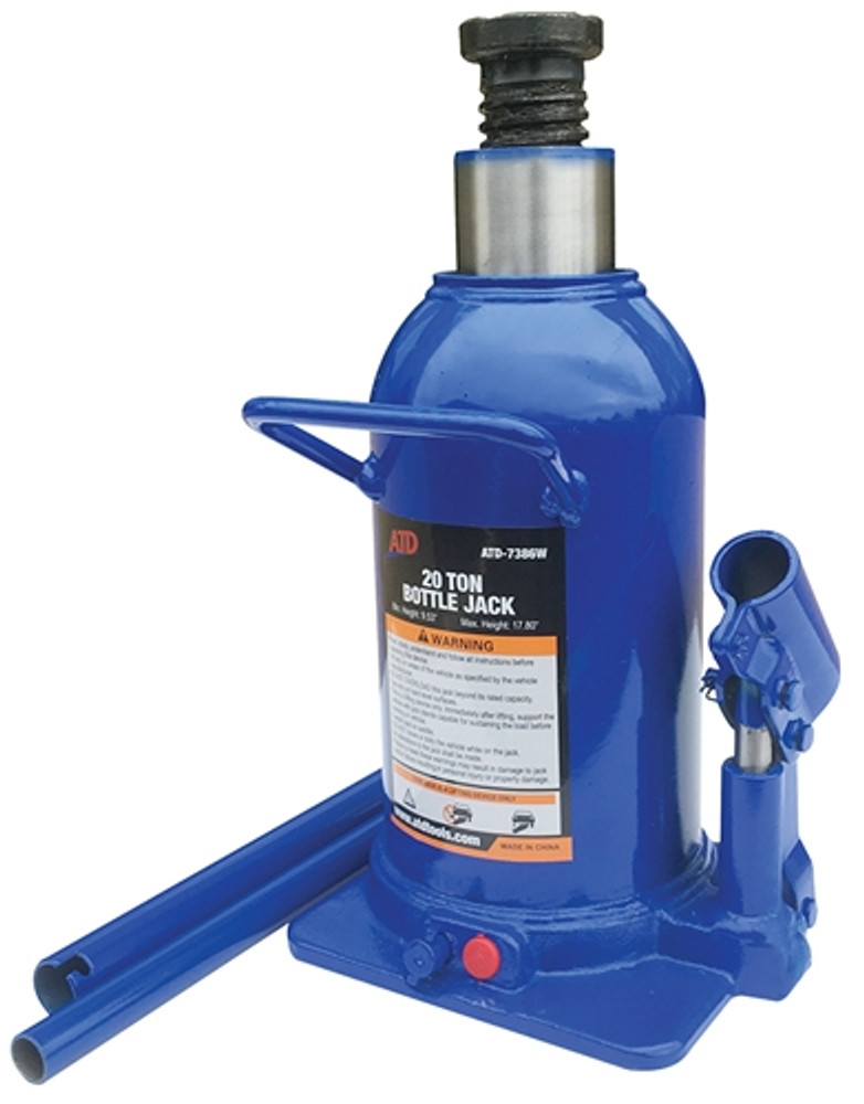 ATD 7386W 20-Ton Heavy-Duty Hydraulic Side Pump Bottle Jack