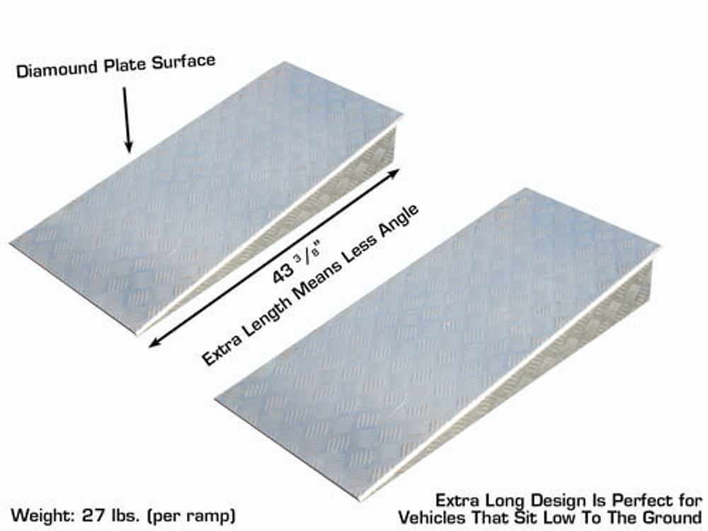 Atlas® Automotive Equipment ATPK-40804 Ex-Long Aluminum Approach Ramps