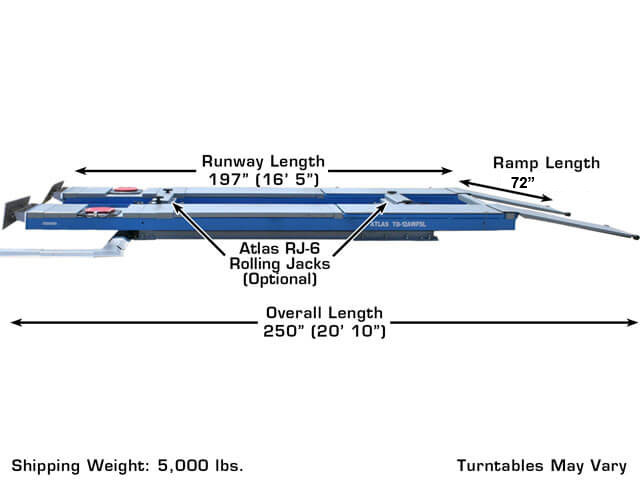 Atlas® 12ASL Commercial Grade Alignment Scissor Lift 12,000 lbs