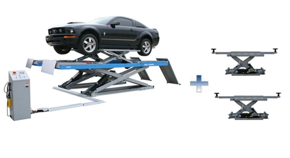 Atlas® 12AWFSL Alignment  Scissor Lift & Set of 2  RJ-6 Rolling Jack Combo