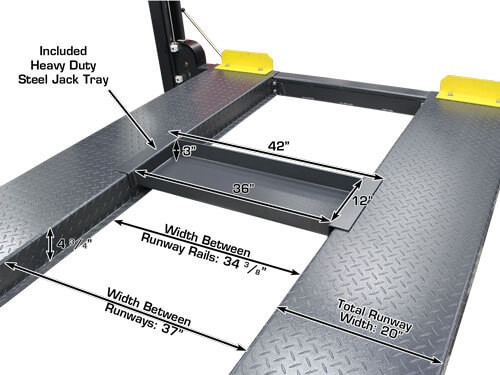 Atlas® 408-SL Premium Service/Parking 4 Post Lift Combo