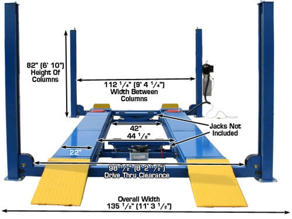 Atlas® 412A Commercial Grade 4 Post Alignment Lift Combo Atlas® 412A Commercial Grade 4 Post Alignment Lift Combo