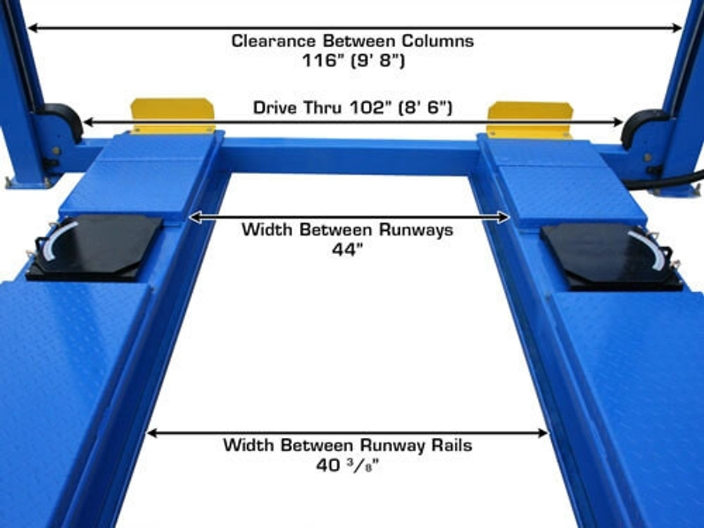 Atlas® 414A Commercial Grade 4 Post Alignment Lift 14,000 lbs