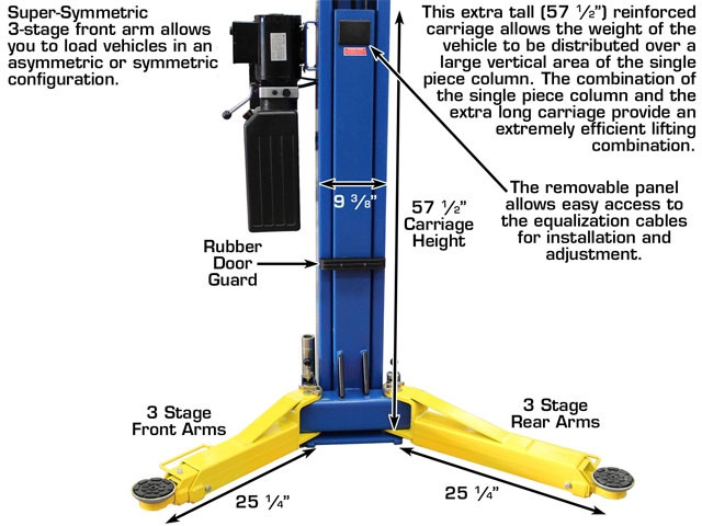 Atlas Automotive Equipment 9OHSC 2 Post Lift & LMA Lawn