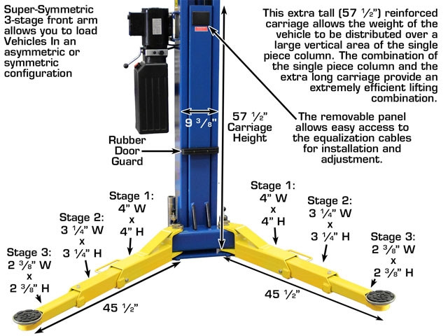 Atlas Automotive Equipment 9OHSC 2 Post Lift & LMA Lawn
