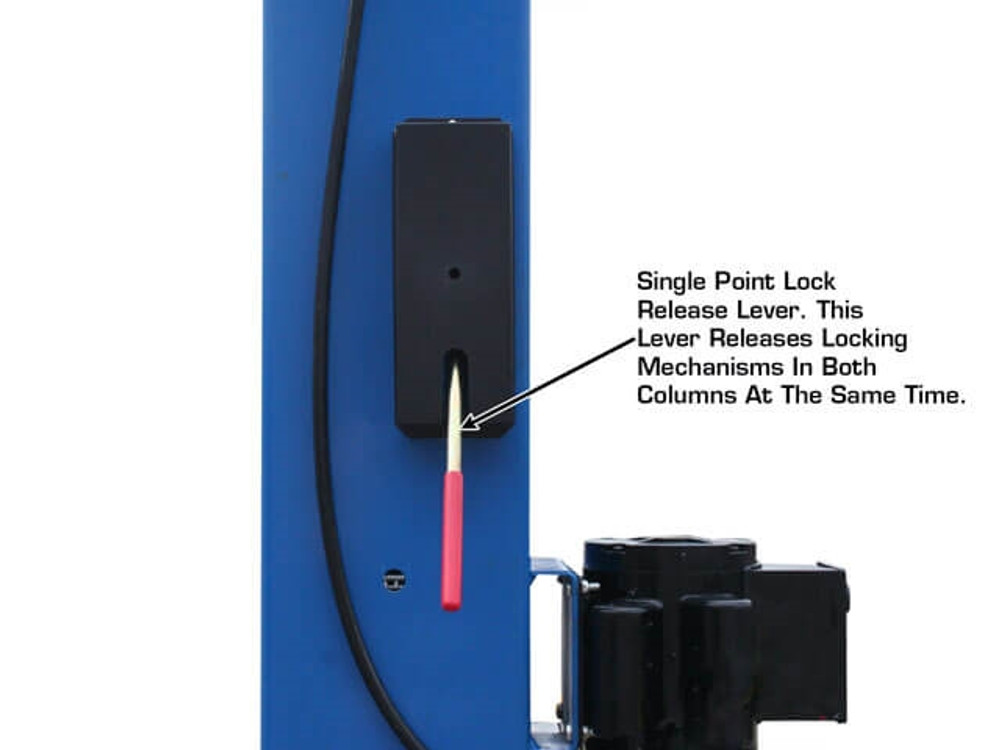Atlas® 9OHSC-SS Symmetric 2 Post Lift  & LMA Lawn Mower Adapter Combo