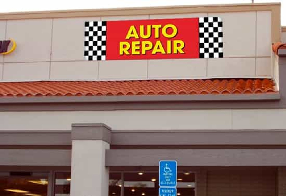 Auto Repair or Tire Sale Advertisment Banner - 3' x 4', 3' x 8' & 4' x 8'