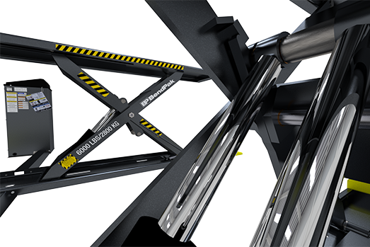 BendPak MDS-6EXT Open-Center Mid-Rise Scissors Lift / Extended Platform  6,000 lb