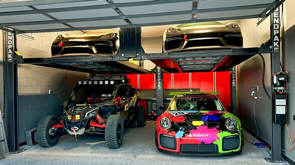 BendPak PL-12000DP Tall Rise Ex-Length Tandem/Independent Platforms Parking Lift