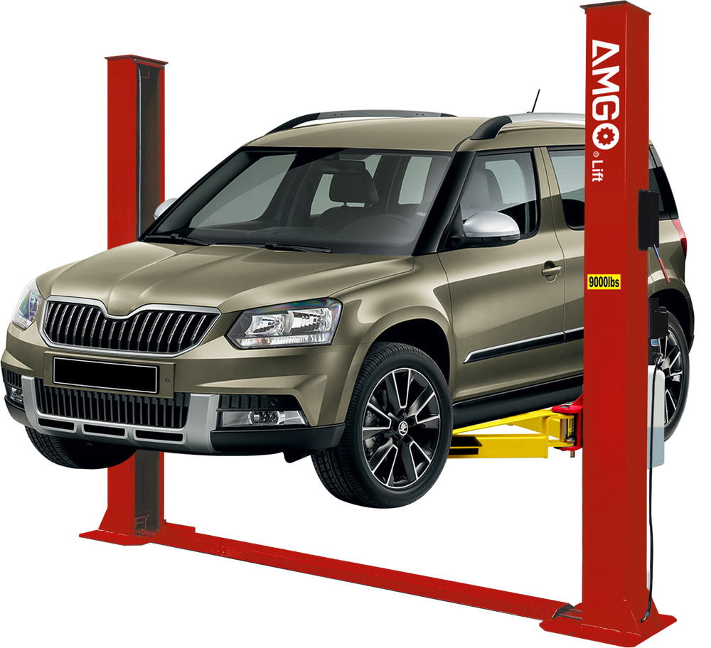 AMGO® Hydraulics BP-9X Floor Base-Plate Symmetrical 2 Post Lift 9,000 lbs