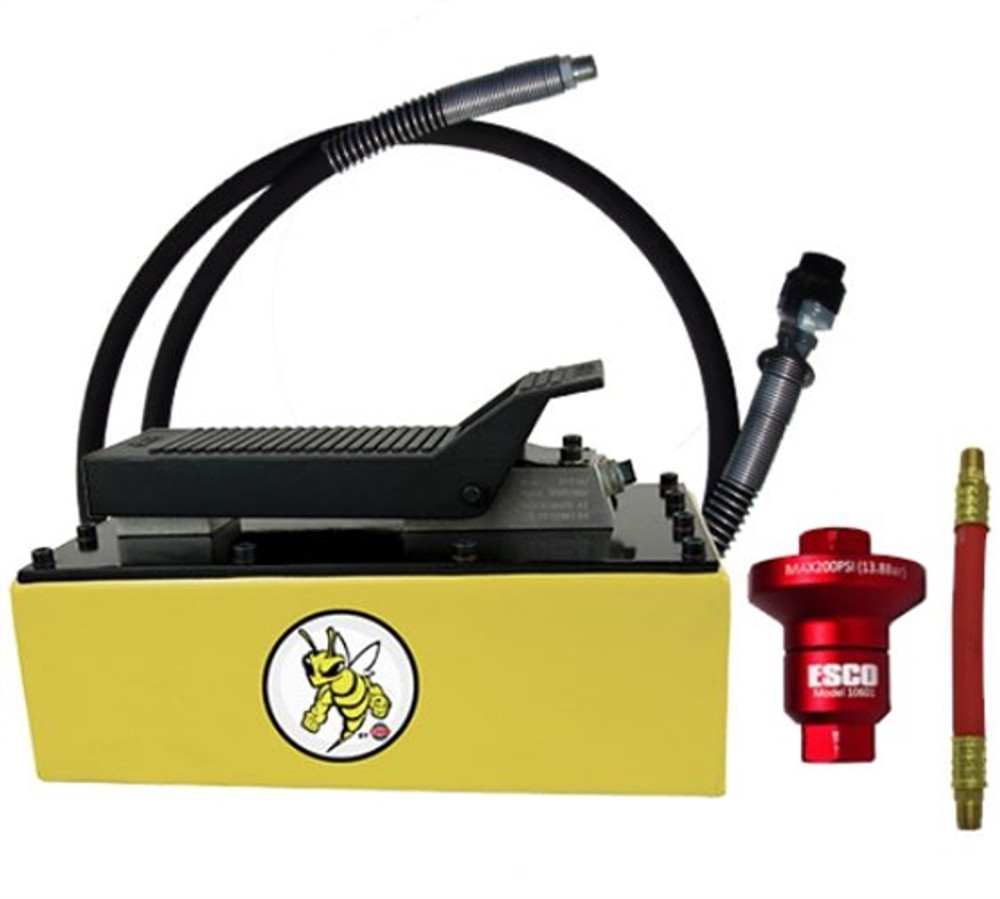 Esco 10877C Yellow Jackit 5 Quart Metal Reservoir Hydraulic Air Pump Kit